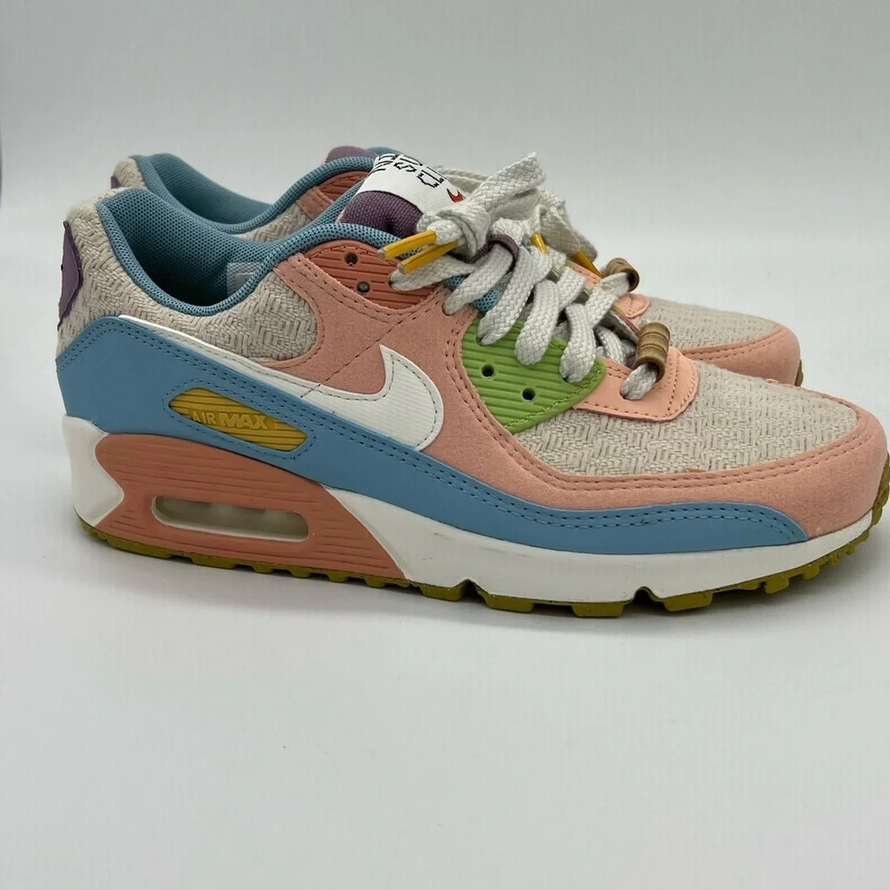 Nike Air Max 90 SE Women’s Sun Club Multicolor Pink Blue DJ9997-100 NEW no box - Picture 4 of 7